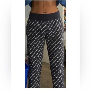 Vintage Champion "All Over Print Spell Out" Sweatpants 
Y2K